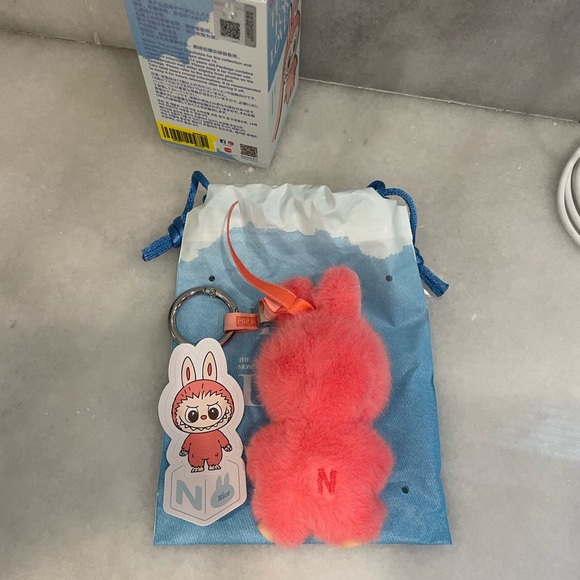 Authentic Pop Mart The Monsters Labubu Pin for Love plush pendant letter N - Picture 3 of 4